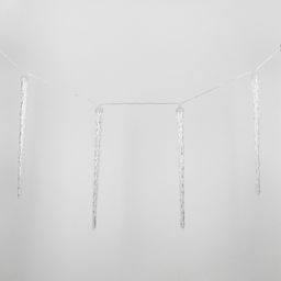 ULD-E3005-300/DTK WHITE IP44 ICICLE Занавес светодиодный фигурный Сосульки, соединяемый, 2,7х0,42м. 10 подвесов. Белый свет. Провод прозрачный. TM Uniel. - Volpe фото 3