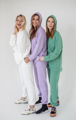 Футер 3х нитка КАЧЕСТВО ПЕНЬЕ костюм женский с брюками палаццо - Knitka wear фото 8