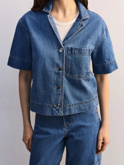 Джинсовая рубашка с коротким рукавом ZR2605092360-102 / Zarina