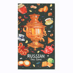 Полотенце Этель Самовар 40х73 см, 100% хл, саржа 190 г/м2  фото 2