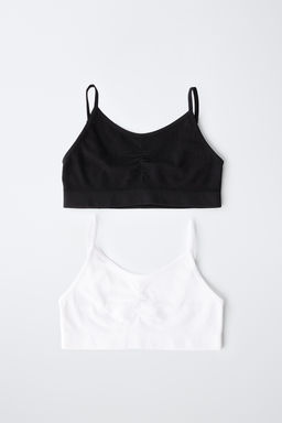 8-14 A?OS/ PACK DOS TOPS SEAMLESS / Blanco / Negro - Zara фото 4