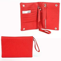 Портмоне женское Croco-ПР-801 натуральная кожа 2 отд, 12 карм, рем-петля, алый флотер (128) 229121