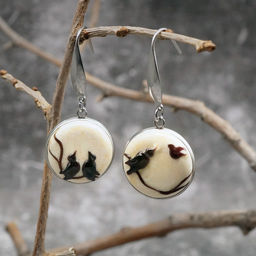 Серьги из муранского стекла BIRDS LS2019