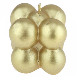 Свеча д5,7см, h5,5см, малая, золотой, время горения 6 часов (Россия)