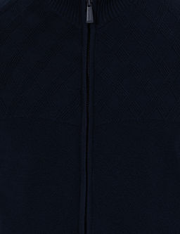 Lacivert Slim Fit Fermuarl_ Triko H_rka