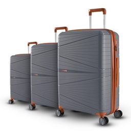 Набор из 3-х чемоданов с расширением 23103 Темно-серый
