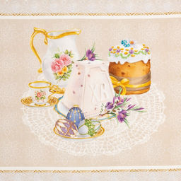 Дорожка на стол Пасхальные куличи 40*146 см, 100% хл, саржа 190 гр/м2 - Этель фото 13