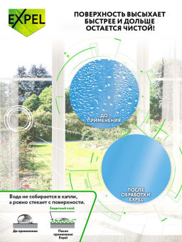 Expel Спрей для мытья стёкол и зеркал (Антидождь), 450 мл  фото 3