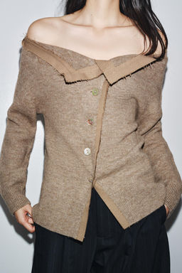 BOAT NECK CARDIGAN - Zara фото 2