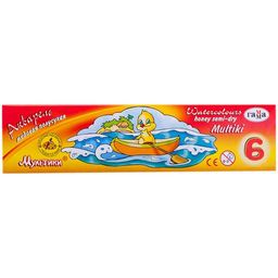 Акварель ГАММА "Мультики" 6цв. картон. уп., без кисти (211046)