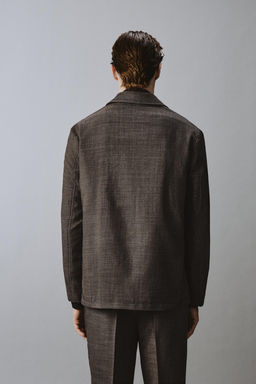 BLAZER CRUZADA TRAJE ESTRUCTURA 100% LANA / Marr?n - Zara фото 3