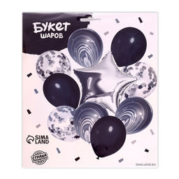 Шары воздушные, набор «На стиле», латекс, фольга, 10 шт.