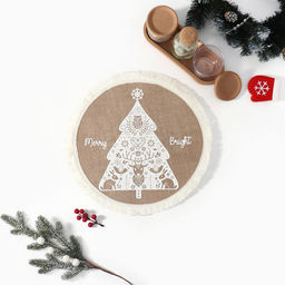 Салфетка сервировочная Merry bright цвет белый, 37*37 см, джут