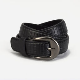 Ремень детский, ширина 2.2 см, винт, пряжка металл, чёрный