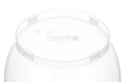 Ёмкость для миксера (блендера) 2,2 л 22,5*17*16 см с крышкой, прозрачная/кремовая (459)