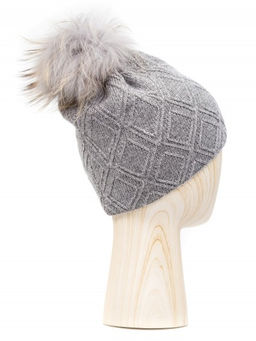 Шапка жен. шерсть+анг+виск+каш+люр LB-D77016 l.grey/silver - Labbra фото 3