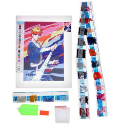 Алмазная мозаика с полным заполнением на холсте «Воин с мечом», 20×30 см