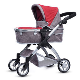 Коляска - трансформер 9620 для кукол, металлическая, регулируемая ручка, с корзиной, в пакете