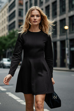 Wardrobe Essentials  Siyah Volanl? Mini Denim Elbise | TWOAW26EL00045 - Trendyolmilla фото 5