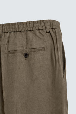 PANTAL?N RELAXED FIT 100% LINO / Marr?n / Topo - Zara фото 10