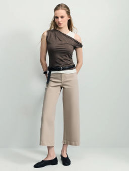 Джинсы укороченные с высокой посадкой ZR2604092322-66 / Zarina