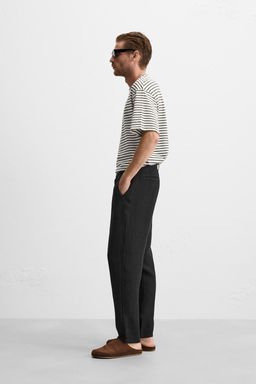 PLEATED LINEN TROUSERS - Zara фото 4