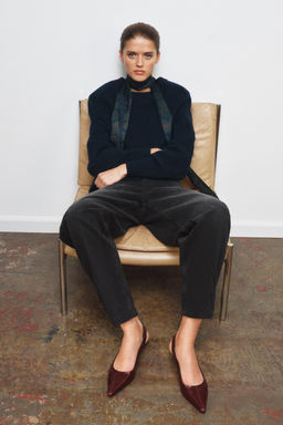 LEATHER SLINGBACK HEELS - Zara фото 9