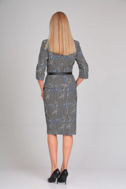 Костюм Gamma & Gracia 197 черный белая полоска синие цветы  фото 2