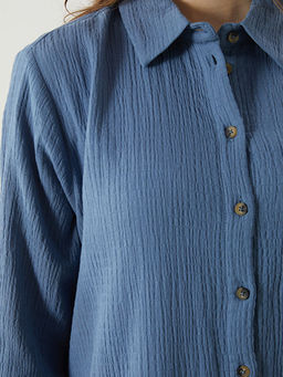 Dokulu Kad?n G?mlek Elbise