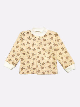 Кофта футер с длинным рукавом, арт.C-KF121-ITn, бол. размеры, корона беж - Мамин малыш фото 2