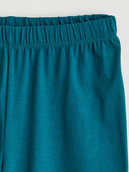 Bask?l? Erkek ?ocuk ?ort Pijama Alt? 2li