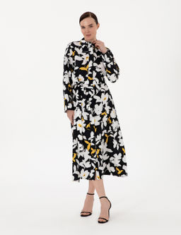 Siyah Comfort Fit Dokuma Elbise - Pierre cardin фото 3