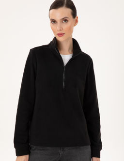 Siyah Oversize Polar Sweatshirt - Pierre cardin фото 3