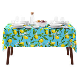 Скатерть 220х145см Лимон, вид 4, длина стола до 180см, на 8-10 персон, рогожка (хлопок 100%) 171г/м2, упаковка классическая, пакет ПВХ 28х41см, Домашняя мода (Россия)