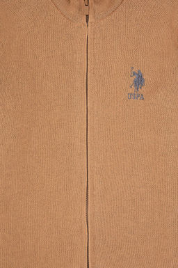 Erkek _ocuk Camel Fermuarl_ Triko H_rka - U.s. polo assn фото 3