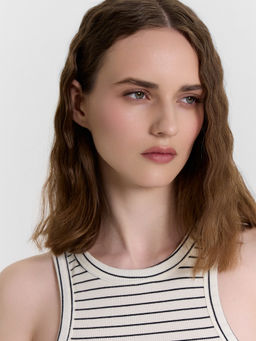 Топ женский Mark Formelle из хлопка с эластаном в полоску  фото 4