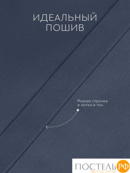 Простыня PRIME PRIVE СОЛВИГ хл/лиоцел т-син.  фото 4