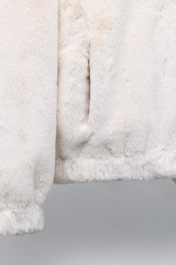FAUX FUR HOODED JACKET - Zara фото 6