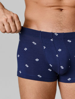 Цена за 2 штуки! Трусы боксеры мужские синие с узором - Mark formelle фото 5