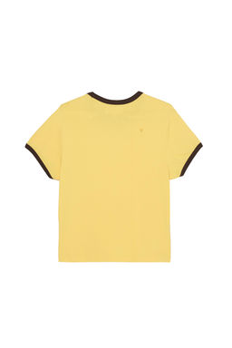 CAMISETA SLIM FIT RIB CONTRASTE / Amarillo