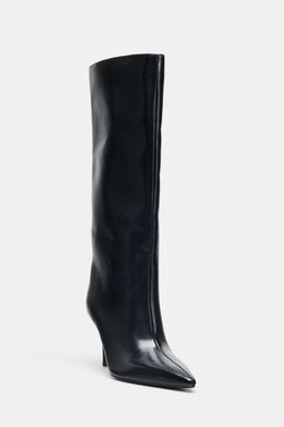 KITTEN HEEL KNEE-HIGH BOOTS - Zara фото 11
