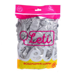 Воздушные шары латексные 12" «Хром», 50 шт., серебряные