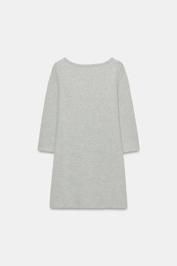 VESTIDO CORTO CUELLO BARCO / Gris vigor? - Zara фото 7