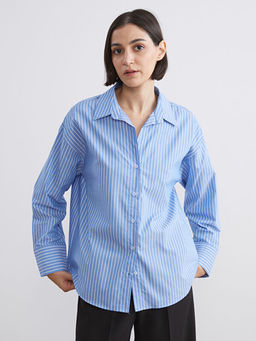 ?izgili Oversize Poplin Kad?n G?mlek