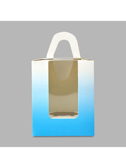 Цена за 5 шт. Коробка для капкейков, кондитерская упаковка, 1 ячейка «Голубой градиент», 9×9×11 см