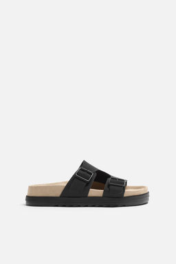 RUBBERISED DOUBLE-STRAP SANDALS - Zara фото 4