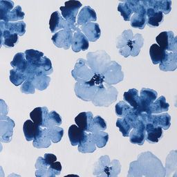 Скатерть на стол Доляна «Фиалки», 137×180 см, сине-белая