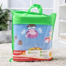 Игровой коврик для детей на фольгированной основе Море и пляж, размер 180х150x0,5 см, Крошка Я  фото 4