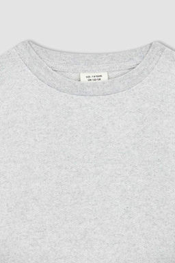 Толстый базовый свитшот для мальчиков с круглым вырезом - Defacto фото 7