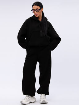 Джоггеры "БЖ-46" чёрные, футер 3-х нитка начес